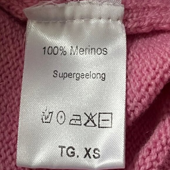 CHIARA FERRAGNI 100% Merino Wool Pink Turtleneck Sweater Made in Italy XS NWOT - Picture 14 of 16